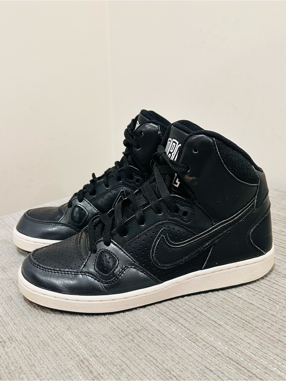 Nike WMNS Son of Force Mid Black White 616303-012 Women's Size 8 EUR 39 Rare